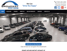 Tablet Screenshot of broadwaymotors.com