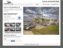 Tablet Screenshot of broadwaymotors.net